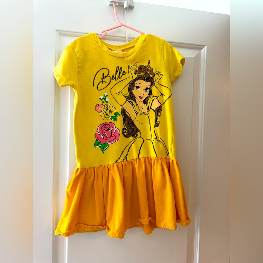Disney Yellow Belle Graphic Dress Size 6